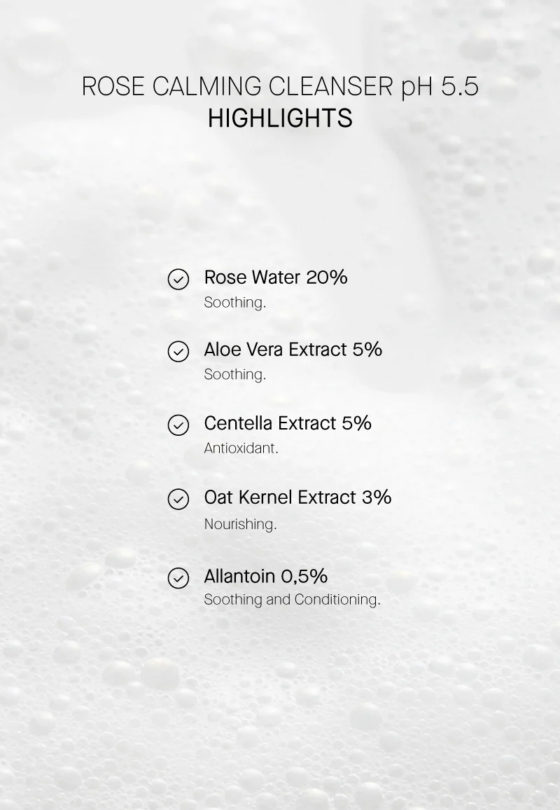 Rose Calming Cleanser Ph 5.5 - Image 5